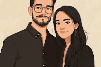 design couple portrait wedding portrait