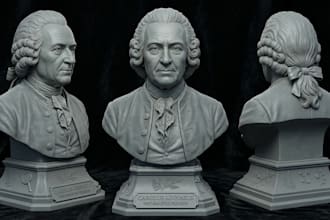 do sculpt 3d head sculpt, face portrait, photo image to stl 3mf for 3d printing