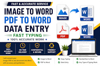 convert image to word and do accurate typing