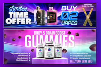 design website banner, web slider, and shopify banner