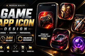 create professional game app icon android and IOS
