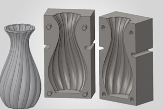 create a 3d printable mold for silicone,resin, and chocolate