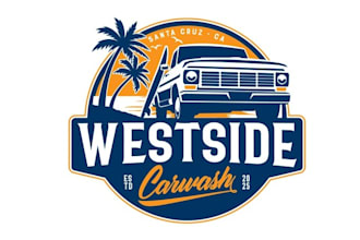 design creative west side car wash service logo