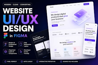 design a modern website UI UX in figma