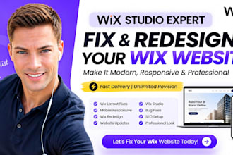 fix wix studio redesign wix studio design wix studio website mobile responsive