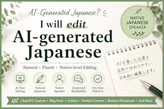 edit ai generated japanese to sound natural