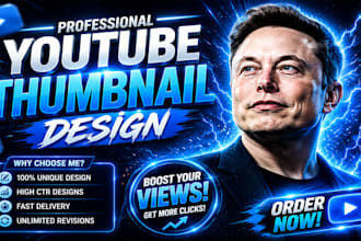 design attractive clickbait youtube thumbnails