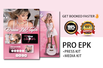 design a professional epk electronic press kit for musicians