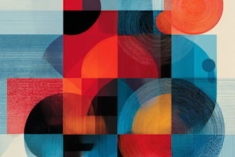 create abstract geometric digital art
