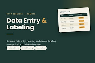 data entry, data labeling tasks