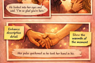 be the beta reader you need for romance, comic and action