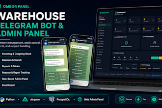 develop a custom telegram bot with admin panel