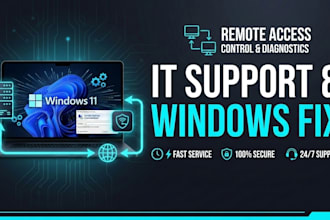 do remote IT support, windows troubleshoot, and PC fix