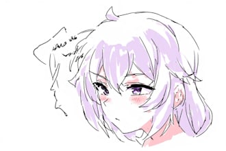 draw anime art, profile picture, pfp for your character art