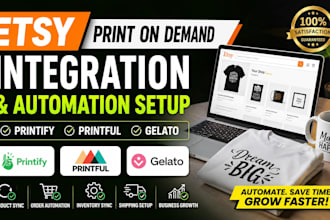 etsy printify printful gelato integration etsy pod automation setup expert