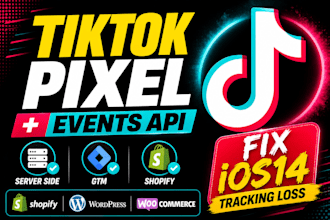 fix, setup tiktok pixel, tik tok events API server side tracking via stape, GTM