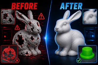 fix edit stl file repair scan cleanup mesh repair 3d model modify 3d printing