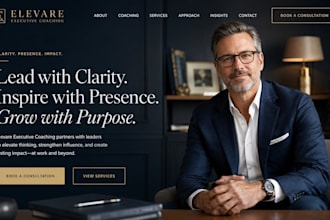 design squarespace executive coach website business consultant speaker website