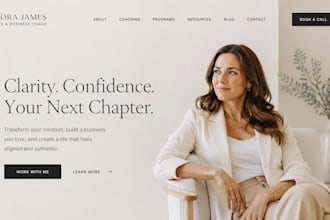 design squarespace coach website consultant speaker website