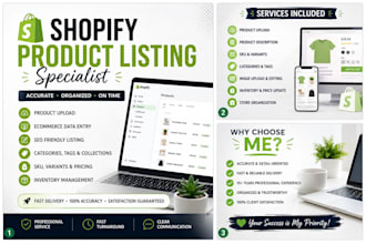 create and optimize shopify product listings