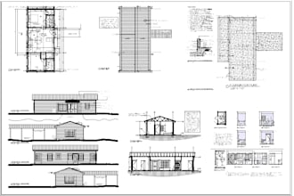 draft autocad 2d floor plans, elevations and site plans for permits
