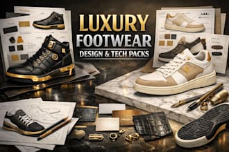 design luxury footwear and detailed techpacks for your brand