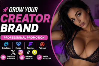 do onlyfans promotion, patreon page, fansly, fanvue and adult web promotion