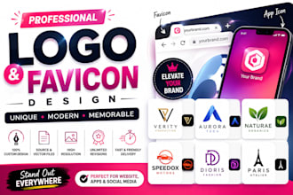 design a professional logo, favicon, and website icon
