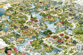 create 2d isometric illustration or map