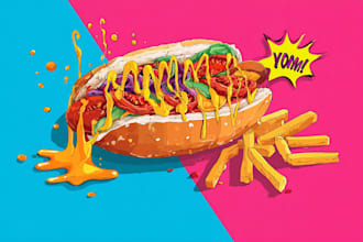 food pop art of your food pop art