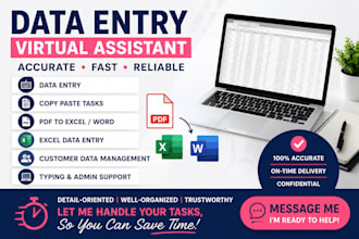 accurate data entry and admin tasks