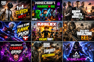 create custom gaming thumbnails for youtube videos