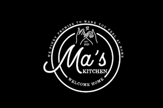 design wonderful super kitchen food truck logo