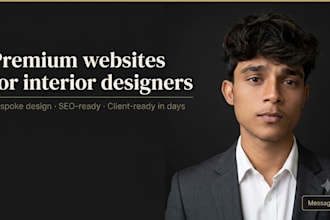 build a professional interior designer website for your portfolio