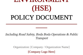 write a professional hse policy document for your company