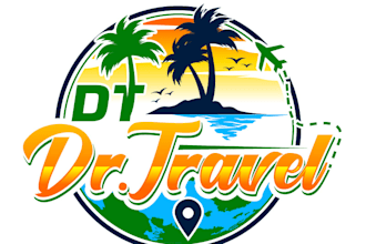 design a professional travel logo for your tourism or adventure brand