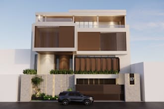 handle complete architectural 3d modeling and interior design