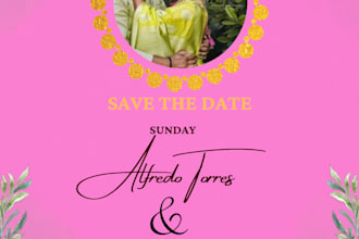 design a beautiful wedding invitation card in canva