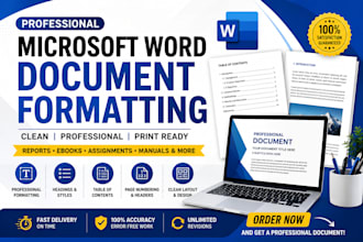 professionally format and design microsoft word documents