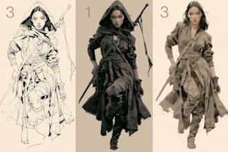 draw your fantasy character, rpg character or portrait