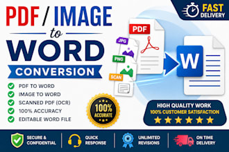 convert PDF, images, jpg, png,  to editable word