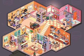 retro pixel game art isometric pixel art character 2dgame asset props enviroment