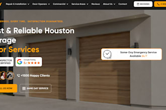 design wix garage door repair company website redesign