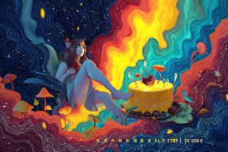 do amazing art of stoner, weed, psychedelic, unique style