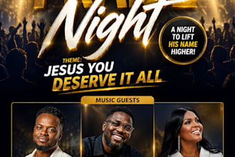 design professional church flyers, revival posters, and worship event graphics