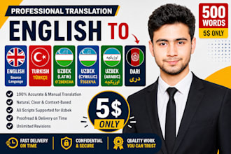 translate turkish and uzbek 500 words in 2 hours