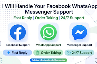 be your facebook whatsapp live chat customer support agent