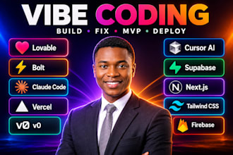 build, fix vibe coded app, website and its backend with firebase and supabase