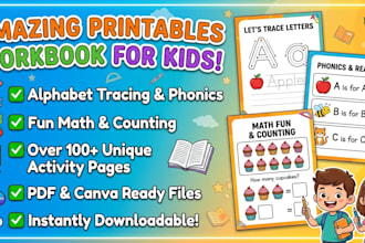 design custom kids tracing and educational worksheets