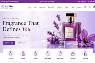 build squarespace perfume shop website fragrance brand beauty boutique website